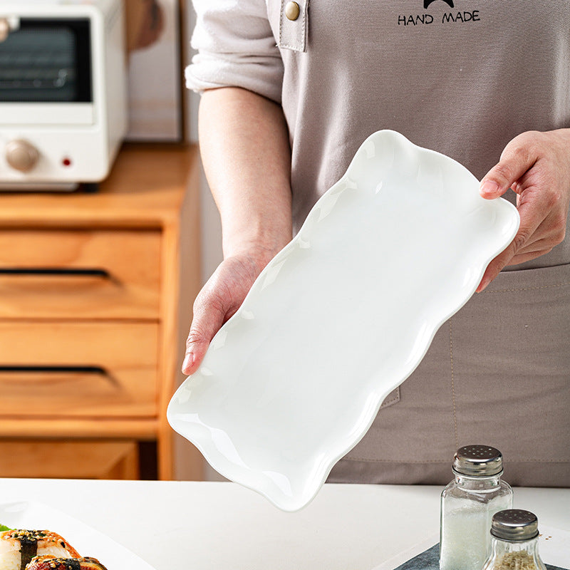 Minimalist Rectangular Sushi Plate | Japanese Porcelain Serving Platter